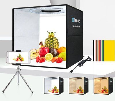 Photobox для предметної зйомки (Лайткуб) з Led-освітленням Puluz 40*40 см PU5041B фото
