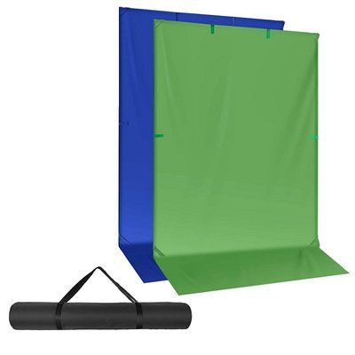 Тло в рамці з ніжками Visico BP-1522GB Chroma Key 2в1 зелений/синій (150x220sм) 59216 фото