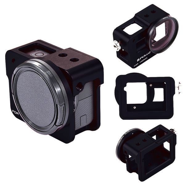 Металева рамка для GoPro Hero 7/5/6 з задньою кришкою і UV фільтром (Aluminum Frame) 00818 фото
