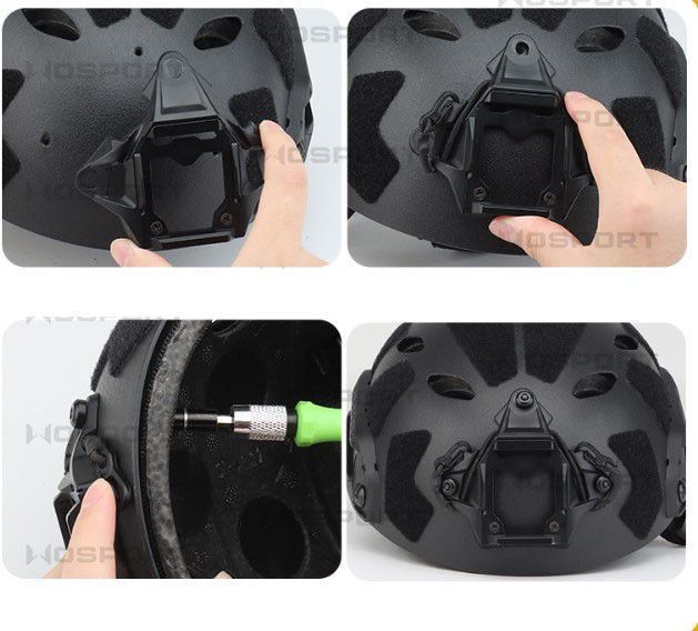 Композитна платформа NVG на тактичний шолом (Чорний) TR3087 фото