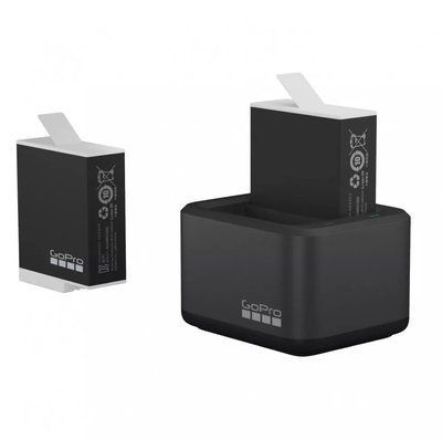 Двойное зарядное устройство GoPro Dual Battery Charger +Аккумулятор Enduro 2 шт для HERO 10, HERO 9 (ADDBD-211 ADDBD-211 фото