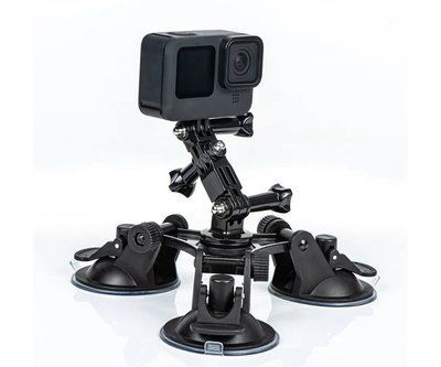 Автомобильная присоска для GoPro 11/10/9/Insta360 One X2/X и других экшн камер тройная STARTRC 1110789 1110789 фото