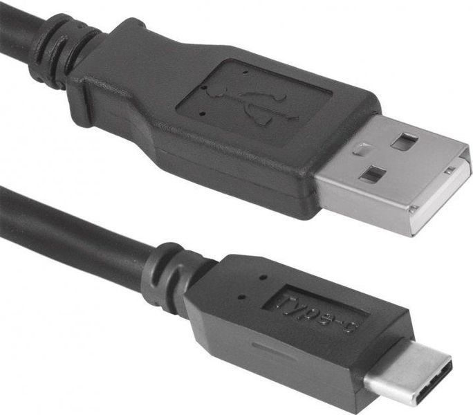 Мережевий зарядний пристрій Defender UPC-13 1xUSB, 5V/2.1А з кабелем USB Type-C (83559) 646827 фото