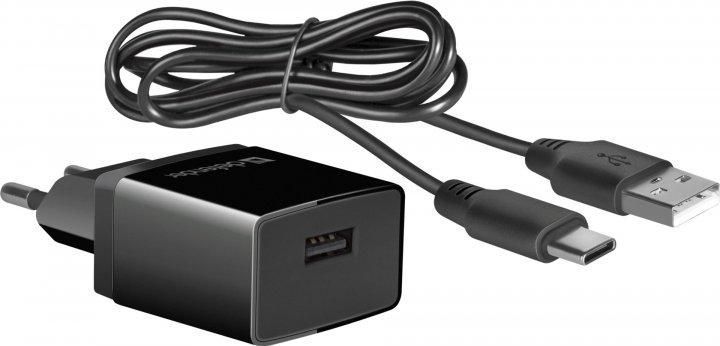 Мережевий зарядний пристрій Defender UPC-13 1xUSB, 5V/2.1А з кабелем USB Type-C (83559) 646827 фото