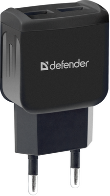 Мережевий зарядний пристрій DEFENDER (83581)UPС-21 2xUSB,5V/2.1А кабель microUSB 6515528 фото