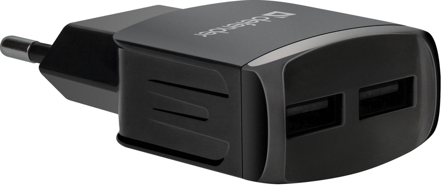 Мережевий зарядний пристрій DEFENDER (83581)UPС-21 2xUSB,5V/2.1А кабель microUSB 6515528 фото